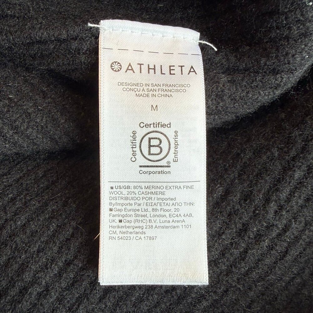 Athleta Alpine Turtleneck Sweater Cashmere Blend M - Picture 3 of 3